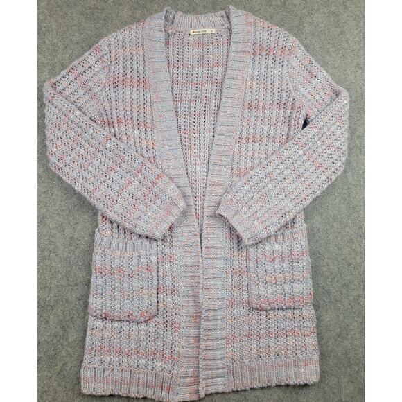 Marine Layer Sweaters - Marine Layer Cardigan Sweater Womens XS Purple Chunky Knit Pockets Wool Alpaca